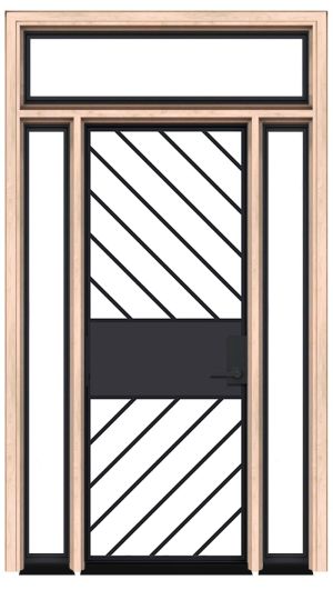 Broadside Door With Sidelights and Transom