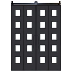 Metal 5 Panel Double Bifold Barn Door