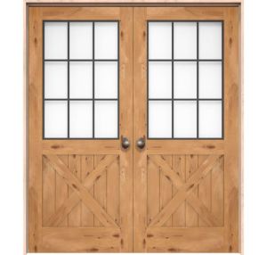 Farmhouse French Half X Interior Double Door