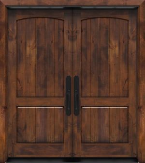 Exterior Double Wooden Front Door, For Home, Height: 80 Inch at Rs