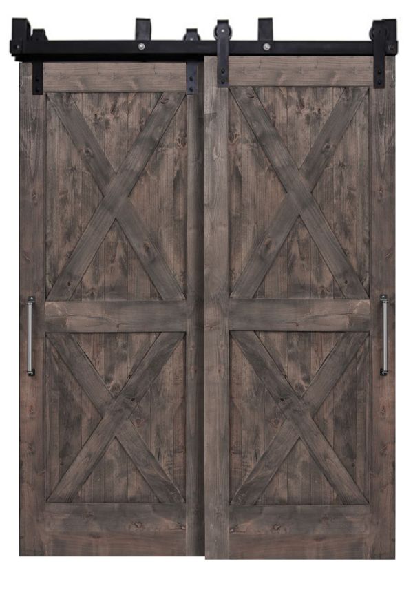 Double X Bypassing Barn Doors