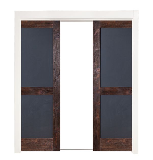 Chalkboard Double Converging Pocket Doors