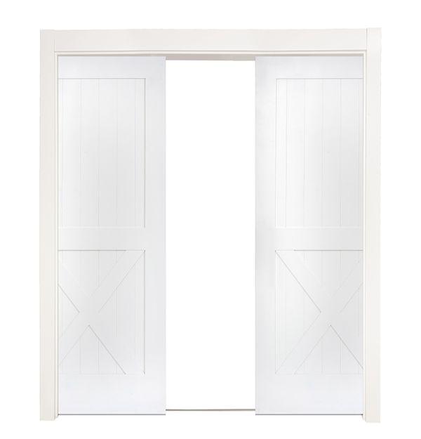 Half X Double Converging Pocket Doors