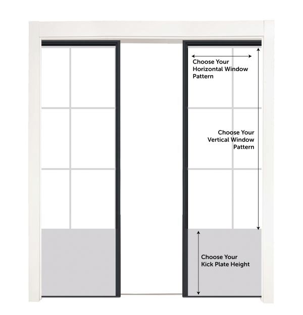 Customizable Metal Converging Pocket Doors