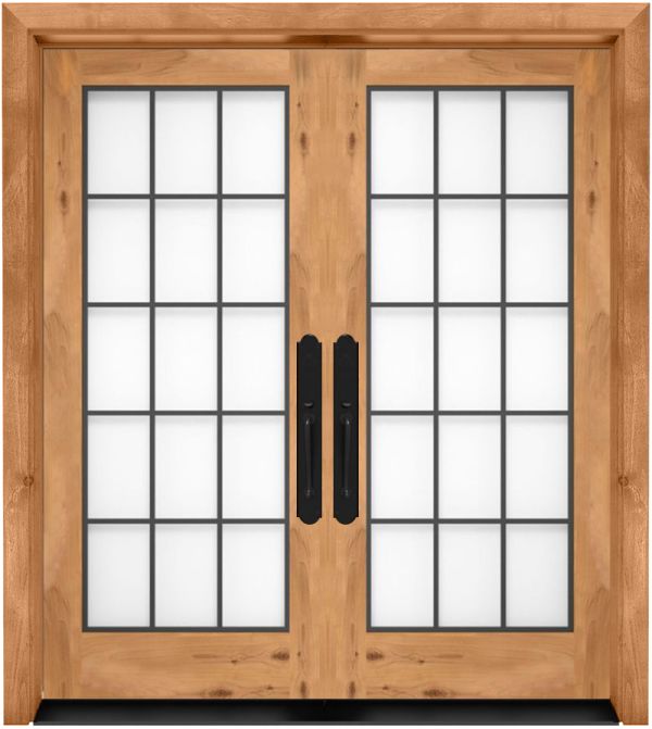 Farmhouse French Full Glass Exterior Double Door