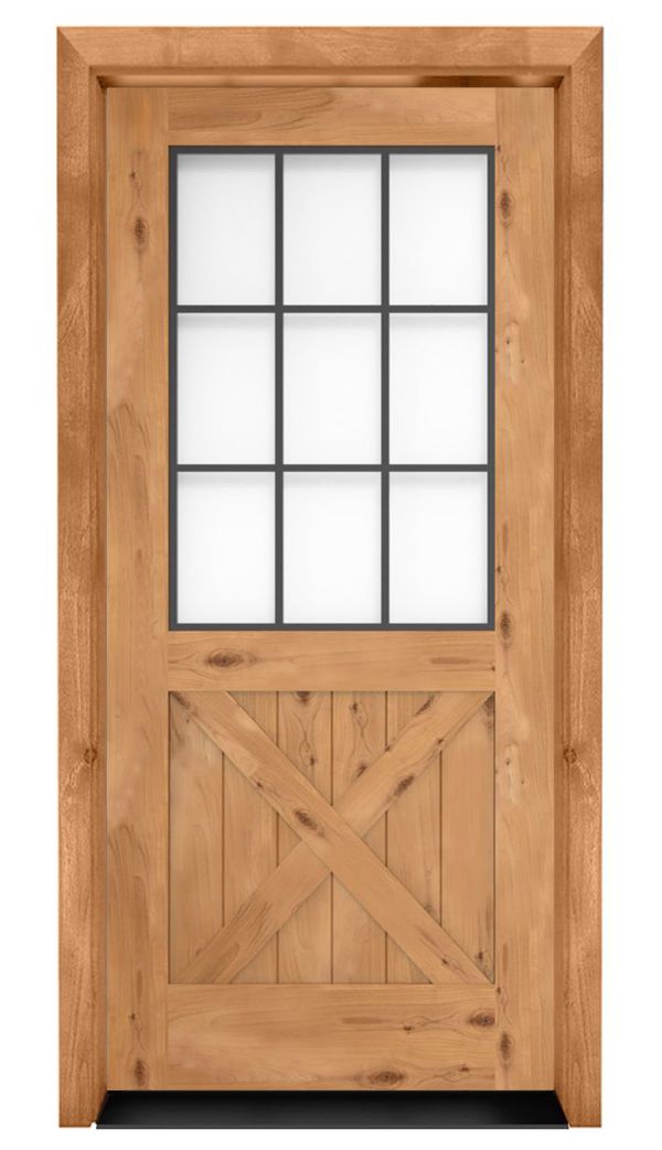 Farmhouse French Half X Exterior Door