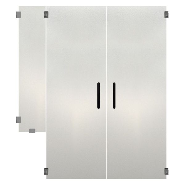 Frameless Double Shower Door Left Partial Panel