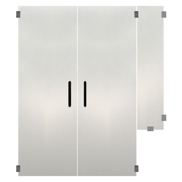 Frameless Double Shower Door Right Partial Panel