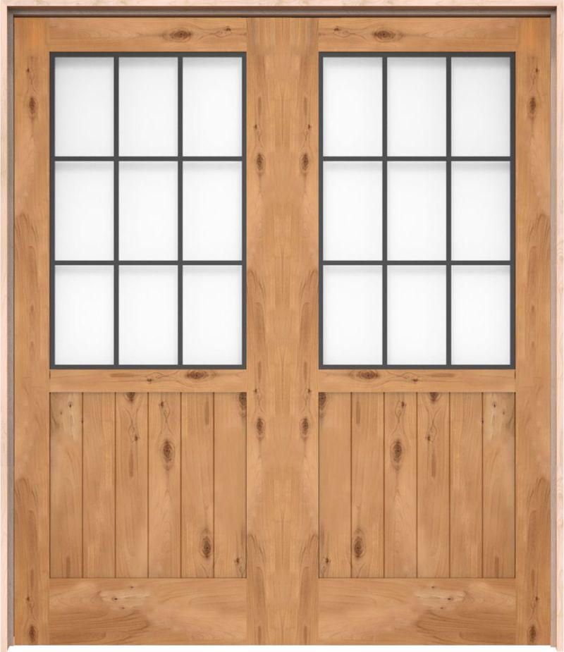 Farmhouse French Half Interior Double Door Rustica