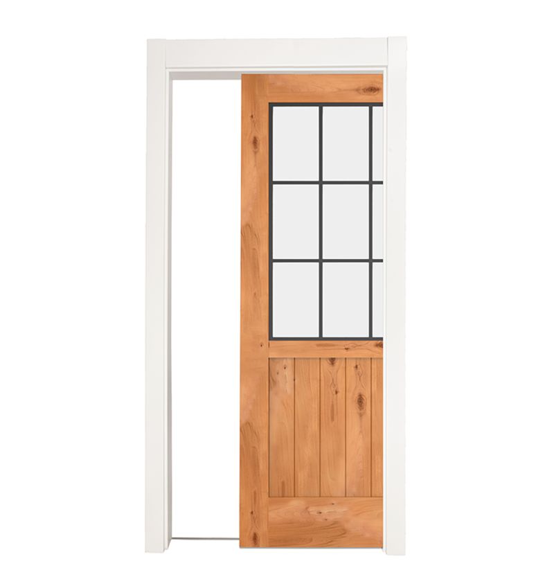 Farmhouse French Half Single Pocket Door