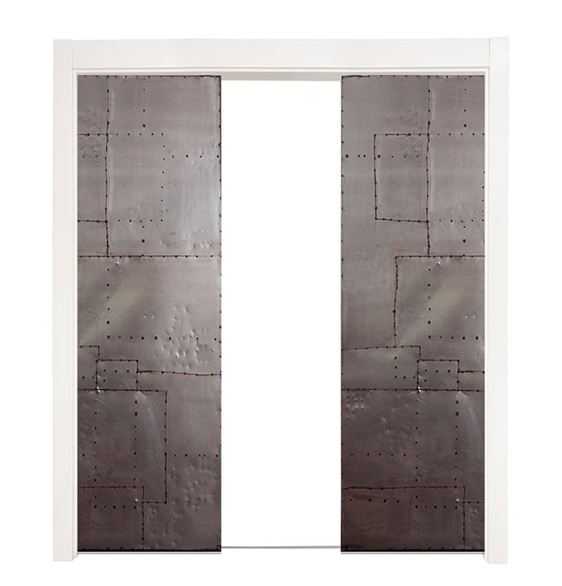 Mountain Scrap Double Converging Pocket Doors