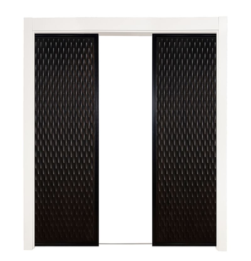 Scallop Double Converging Pocket Doors