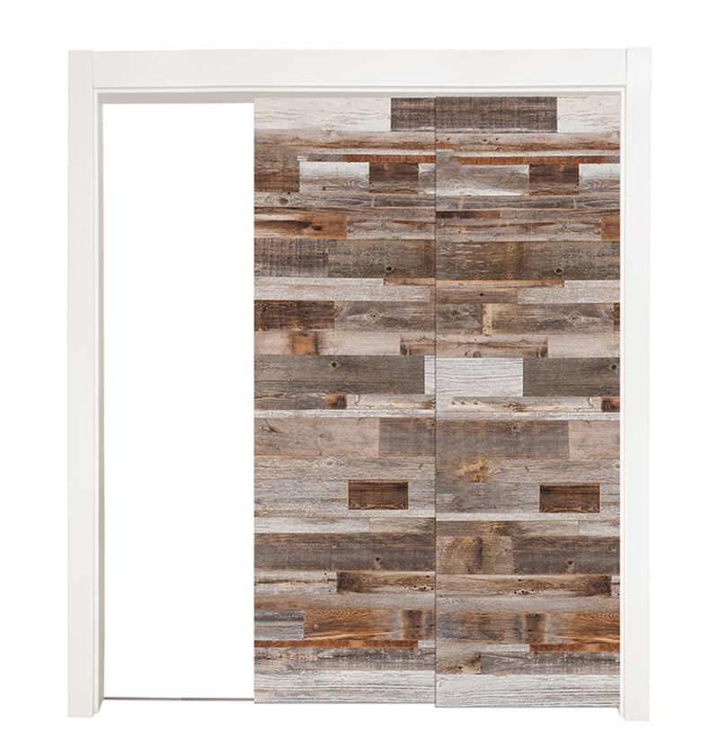 Barn Wood Reclaimed Bypassing Pocket Doors