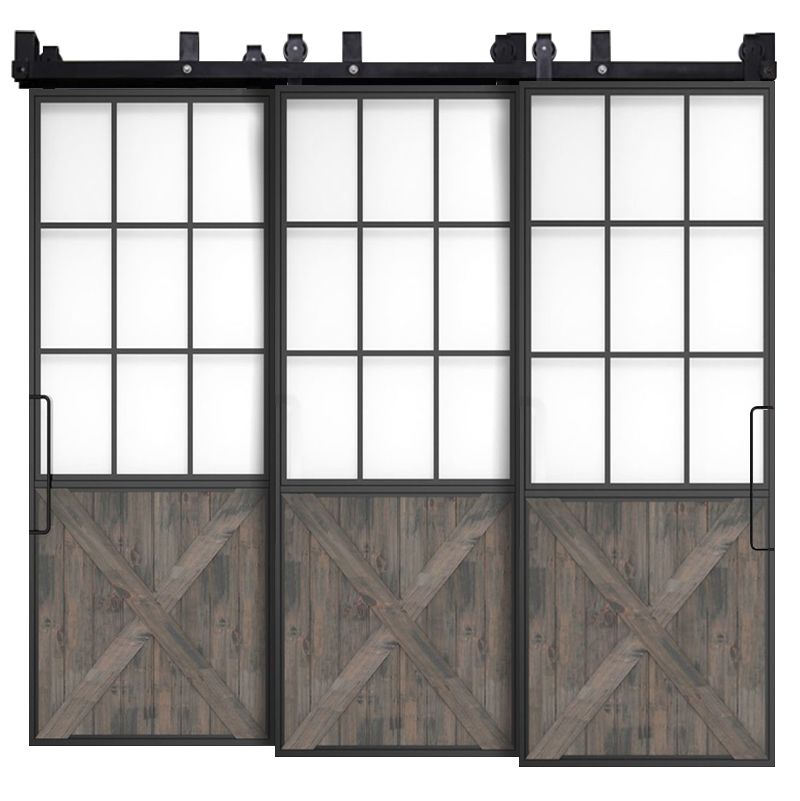 Mountain French Half X Triple Bypass Barn Doors