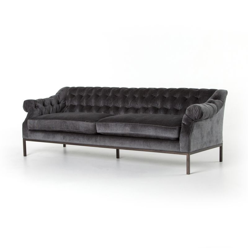 Damon Velvet Tufted Sofa