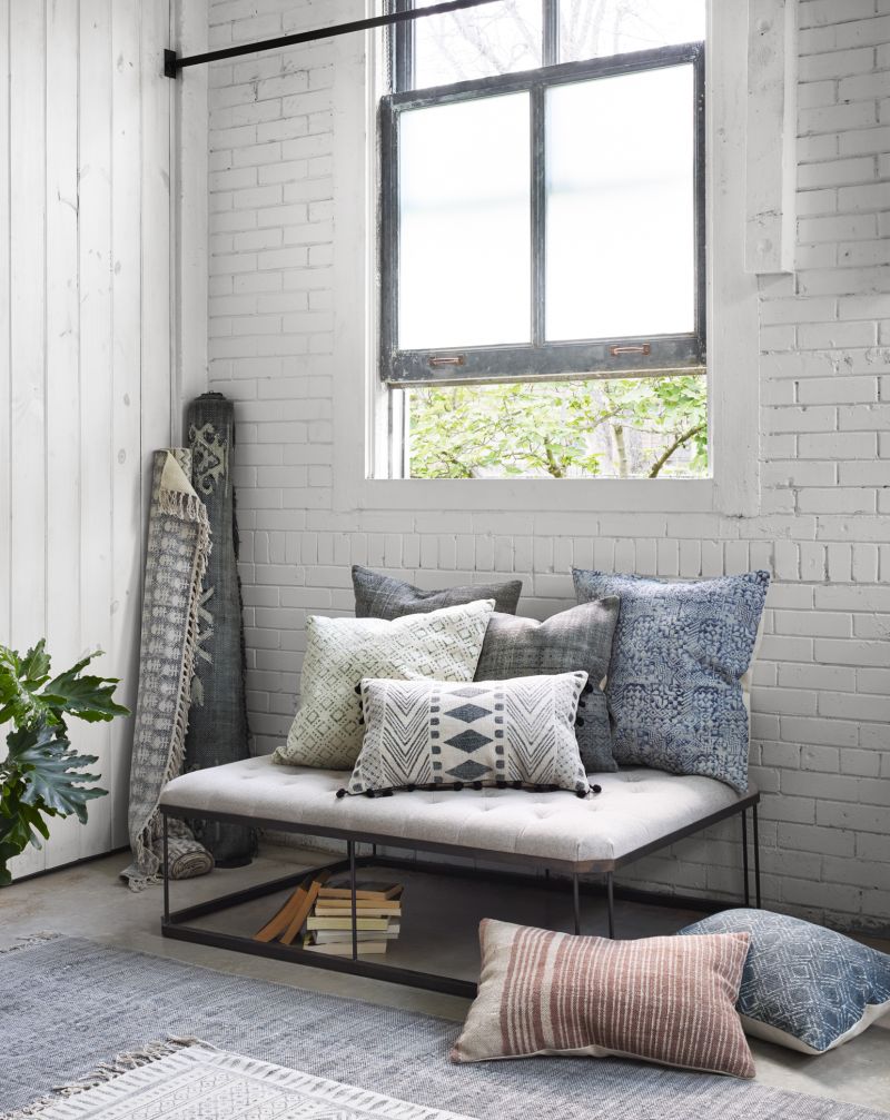 Tufted Fabric Isle Ottoman Coffee Table