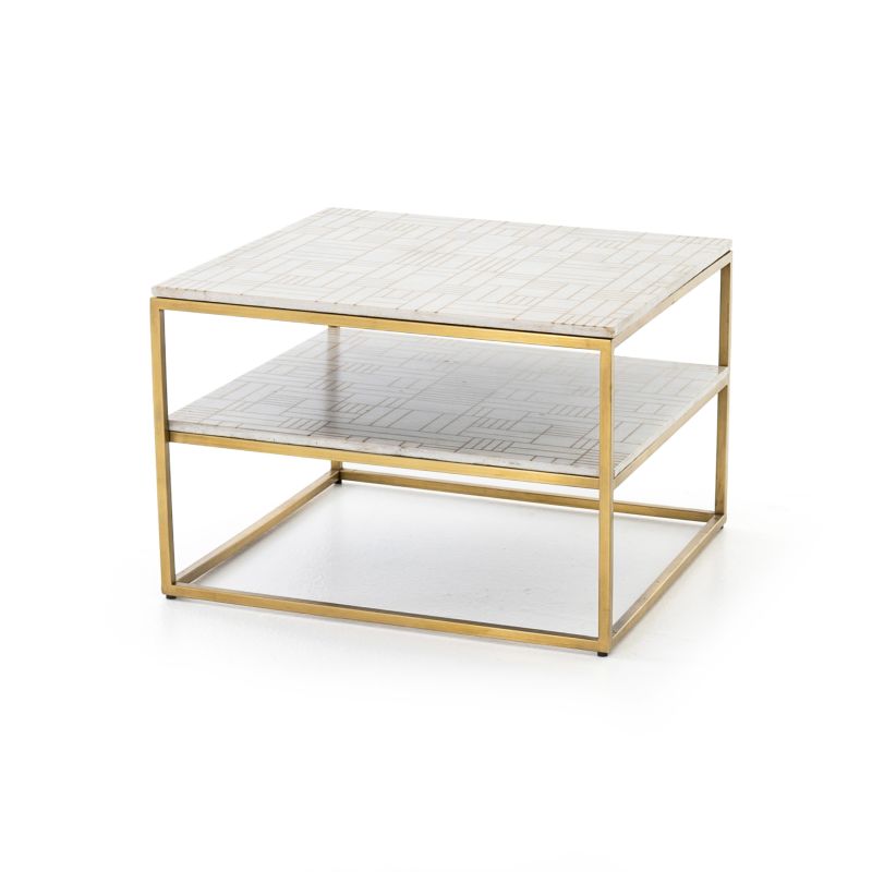 Piet Marble & Brass Small Bunching Coffee Table