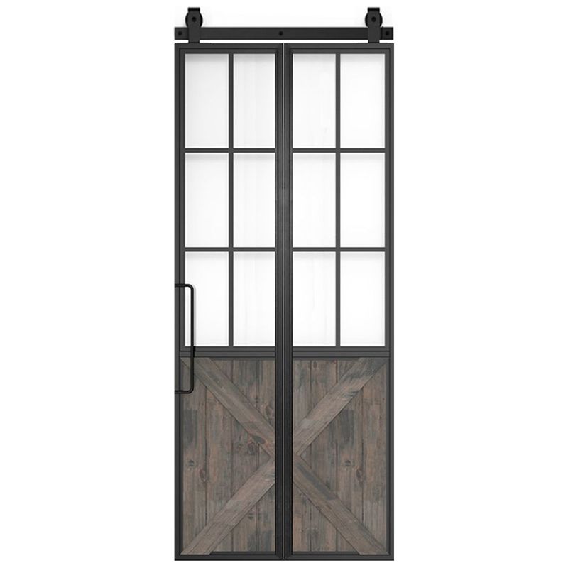 Mountain French Half X Single Bifold Barn Door