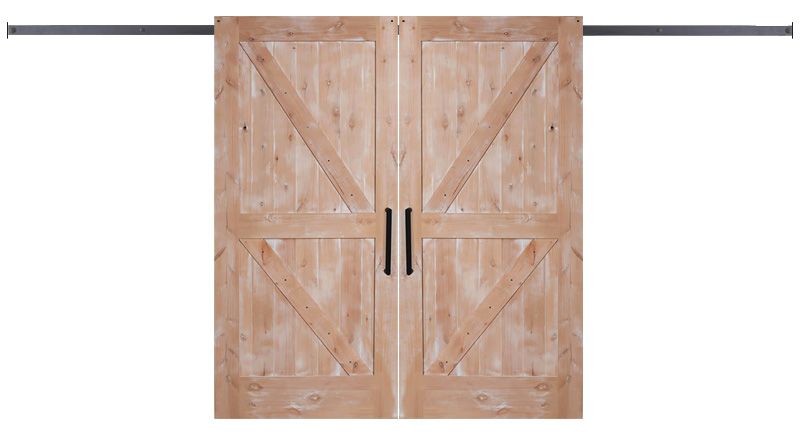 No Show Barn Door Hardware for Double Barn Doors