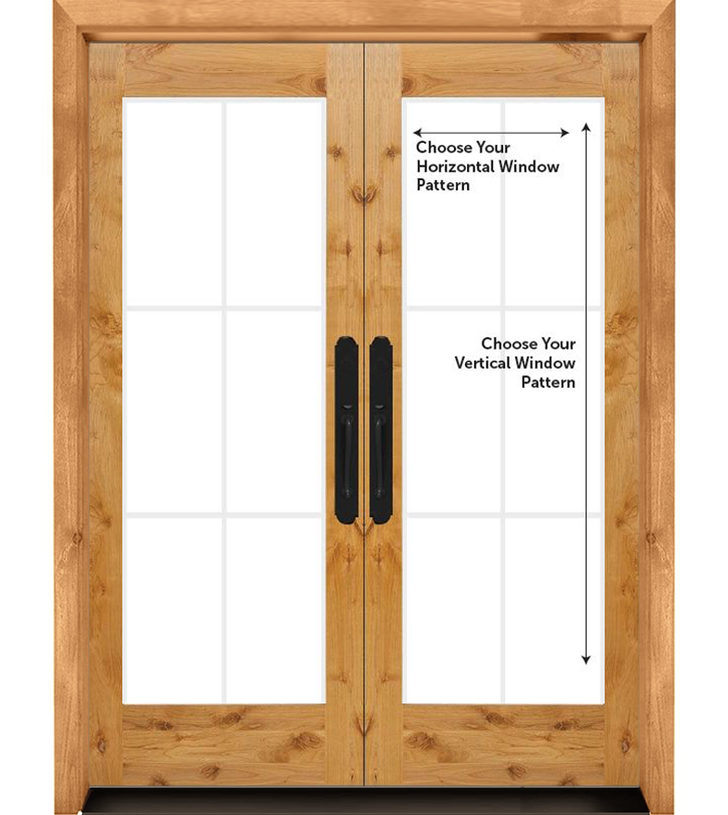 Customizable Exterior Wood Double Door