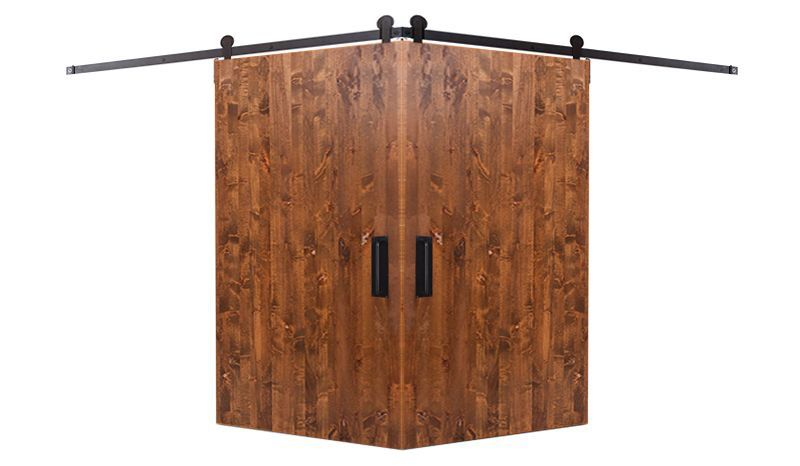 Modern Slab Corner Barn Door