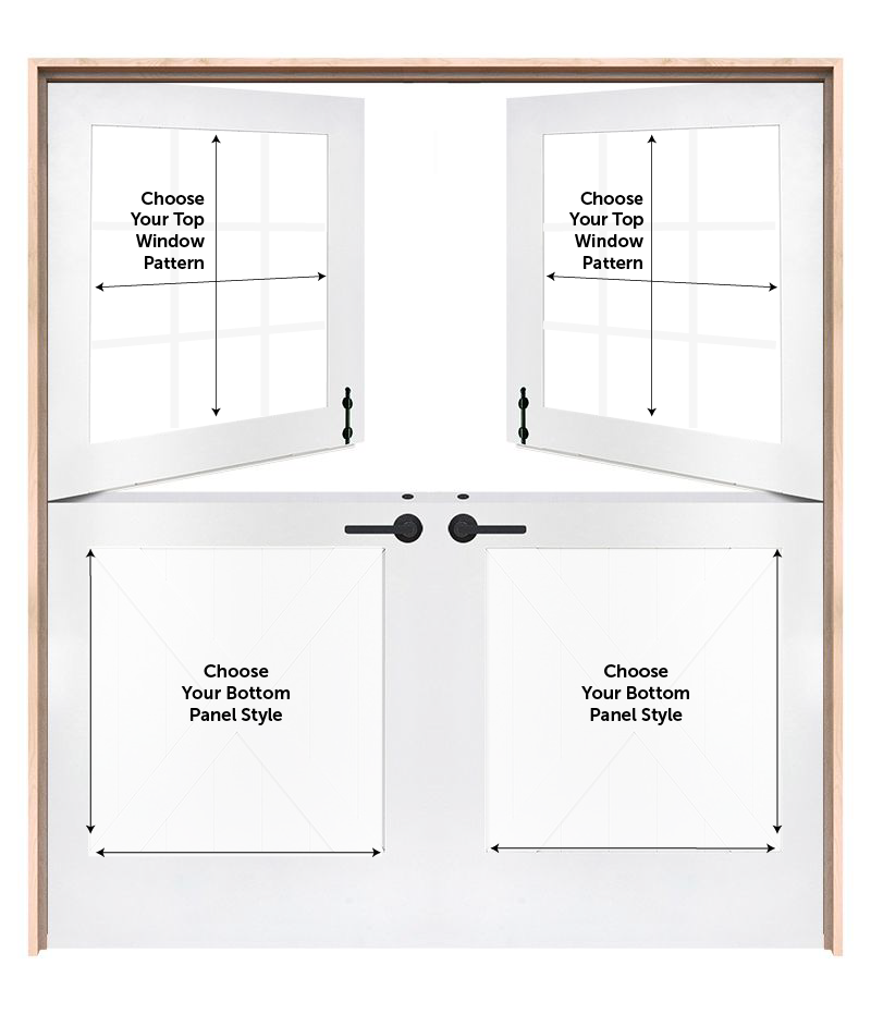 Customizable Wood Double Dutch Door