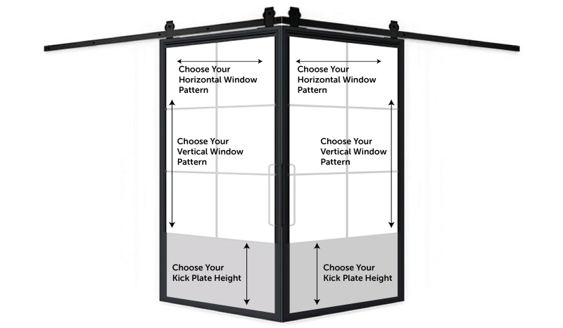 Customizable Metal Corner Barn Door