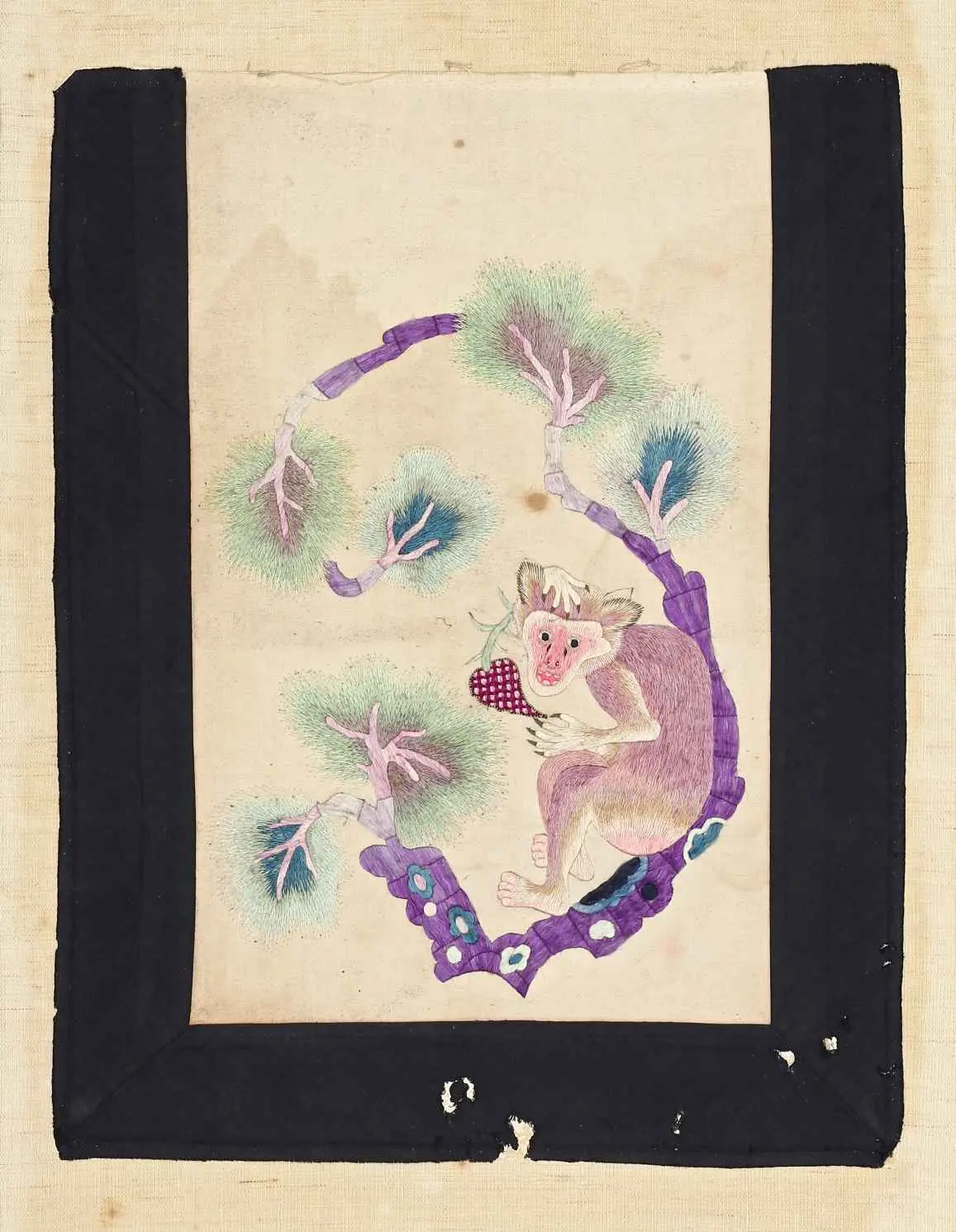 清末桃源刺绣猴