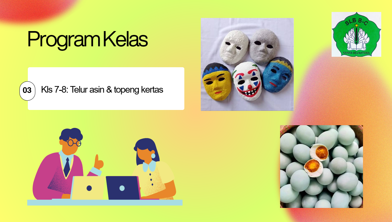 Program Kelas 7-8 : Telur asin & topeng kertas