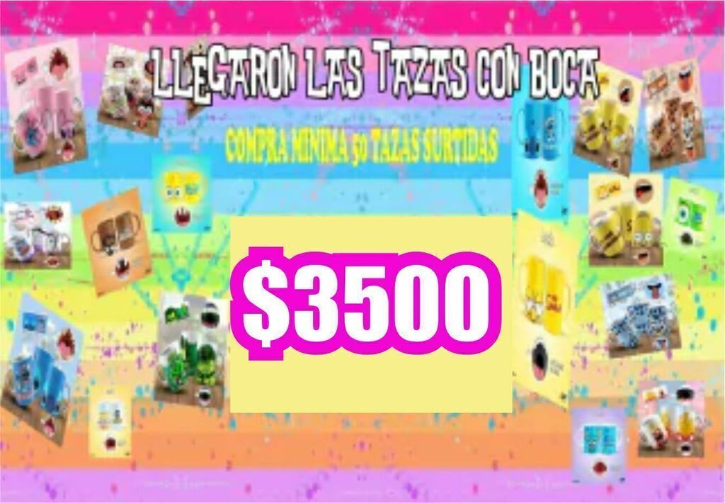 tazas con boca x 100 tazas