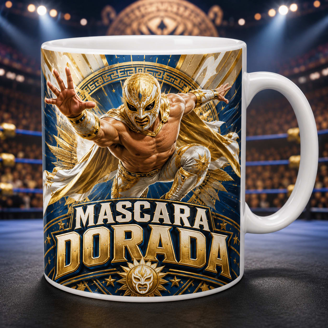 Taza MASCARA DORADA