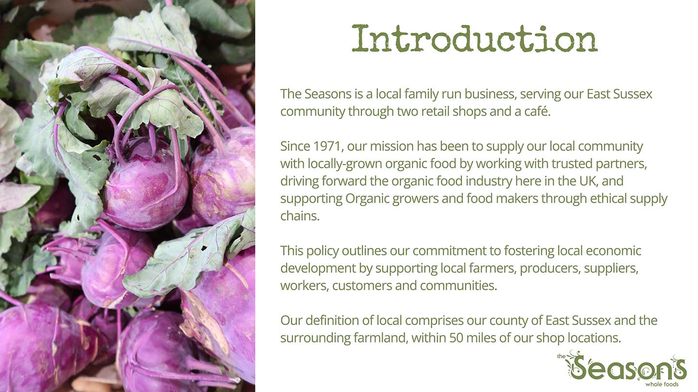 Edit:The Seasons Local Economic Development policy - 2