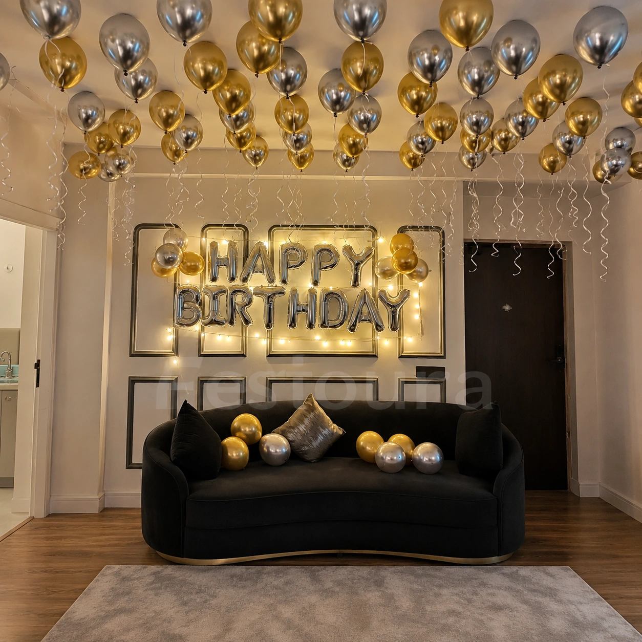 Modern Chrome Birthday Celebration Decor