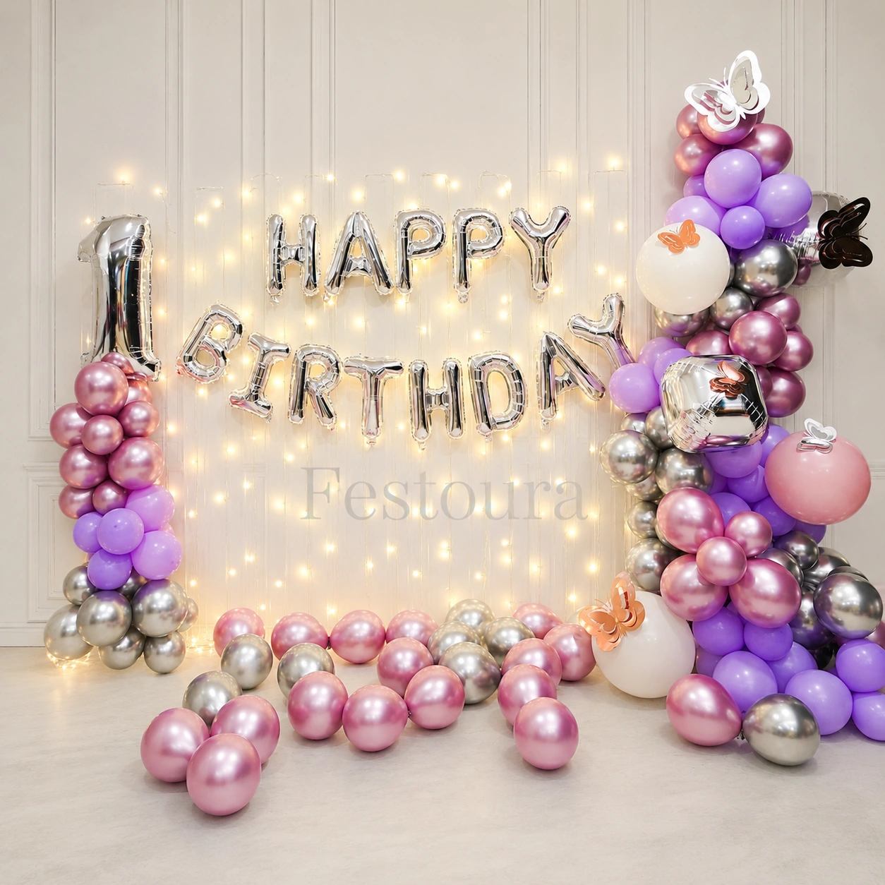 Elegant Chrome and Lavender Birthday Celebration