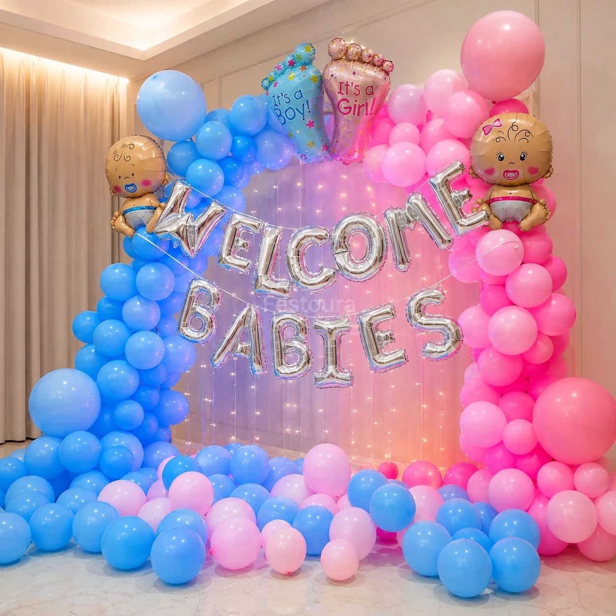 Joyful Pastel Welcome Babies Decor