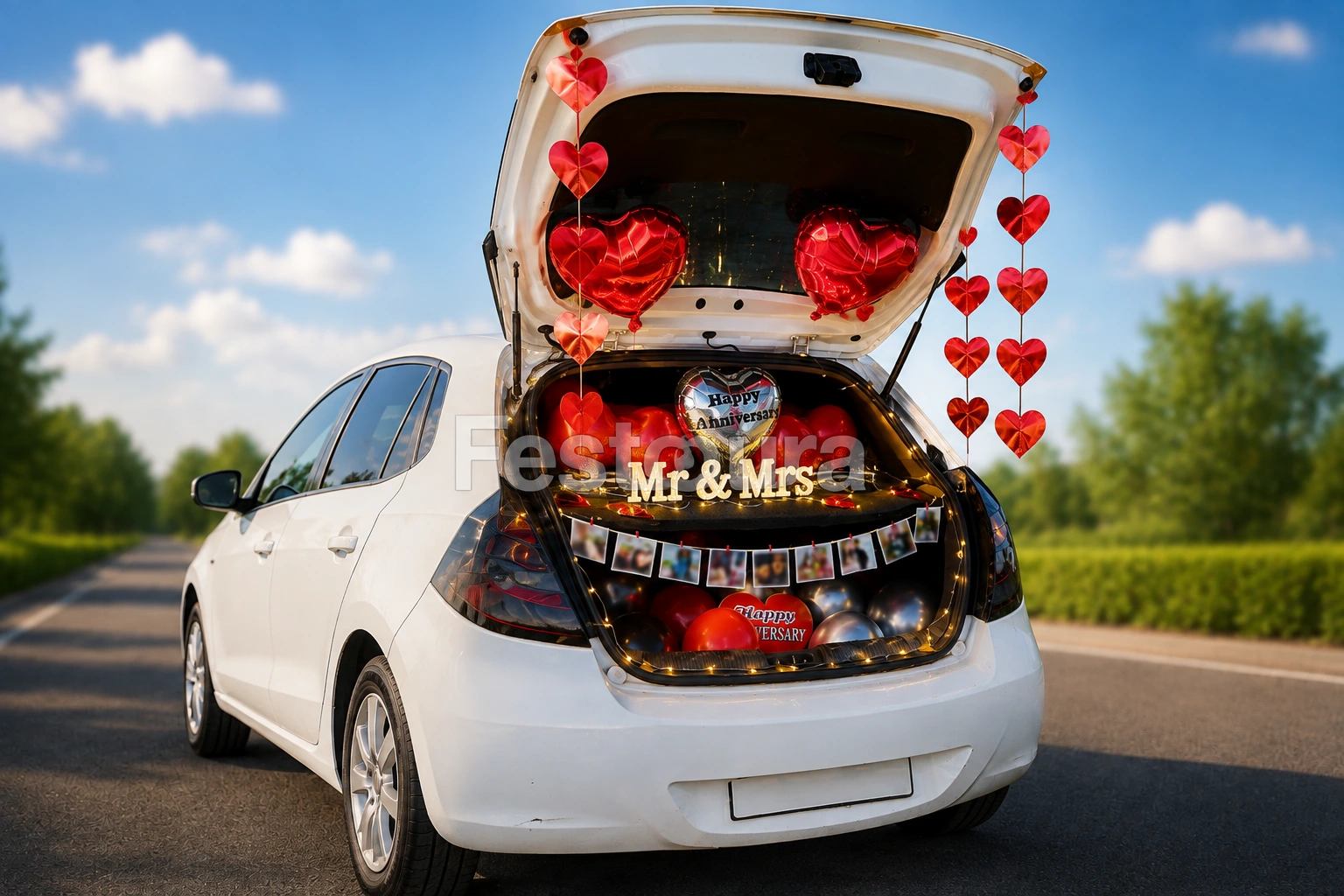 Romantic Car Boot Anniversary Surprise