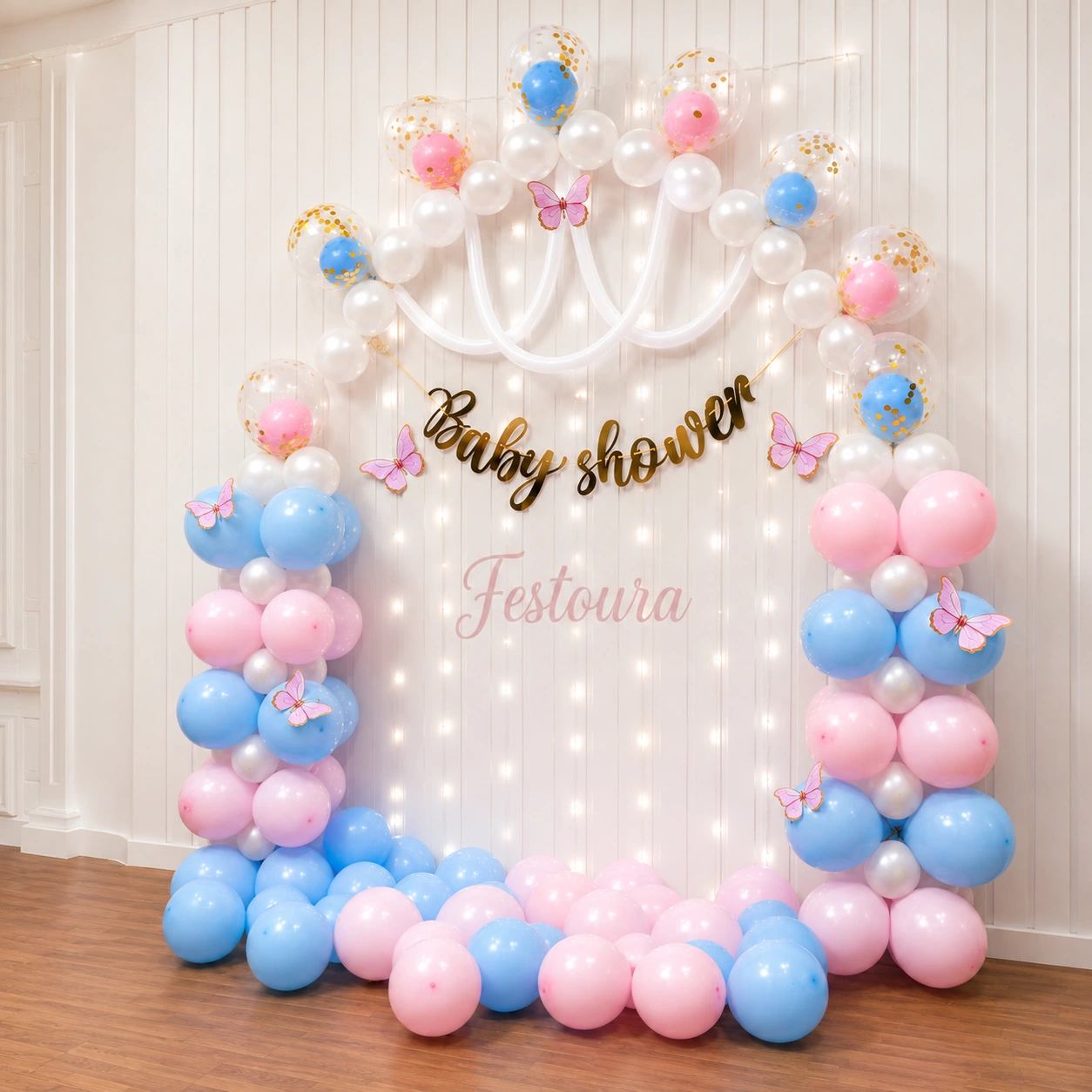 Elegant Butterfly and Pastel Baby Shower Decor