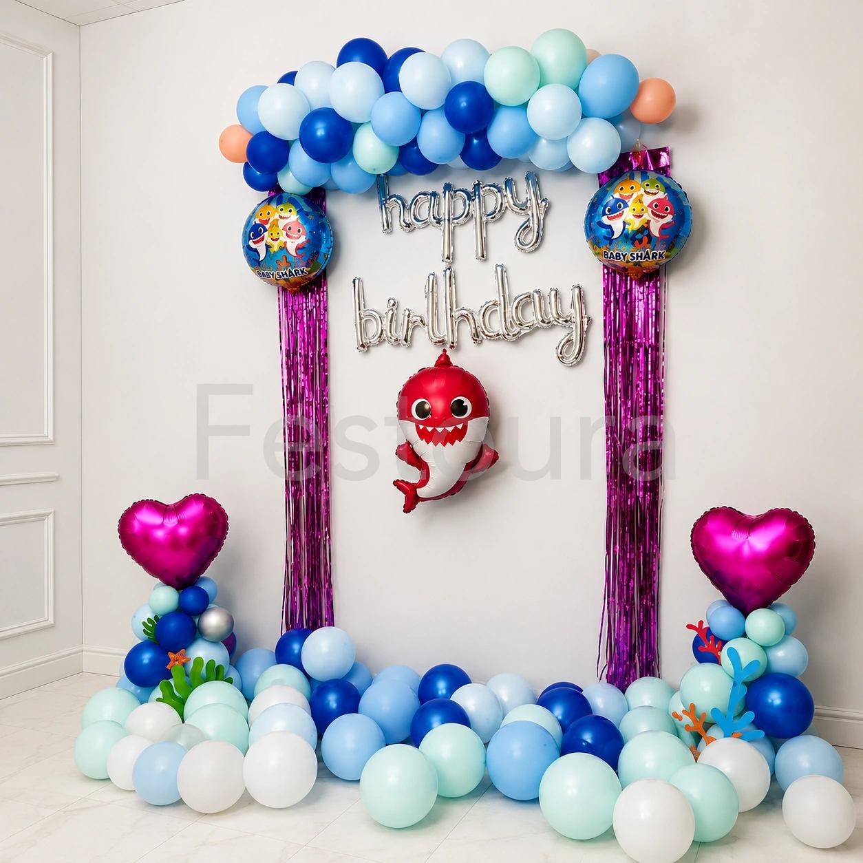 Baby Shark Pastel Adventure Party Decor
