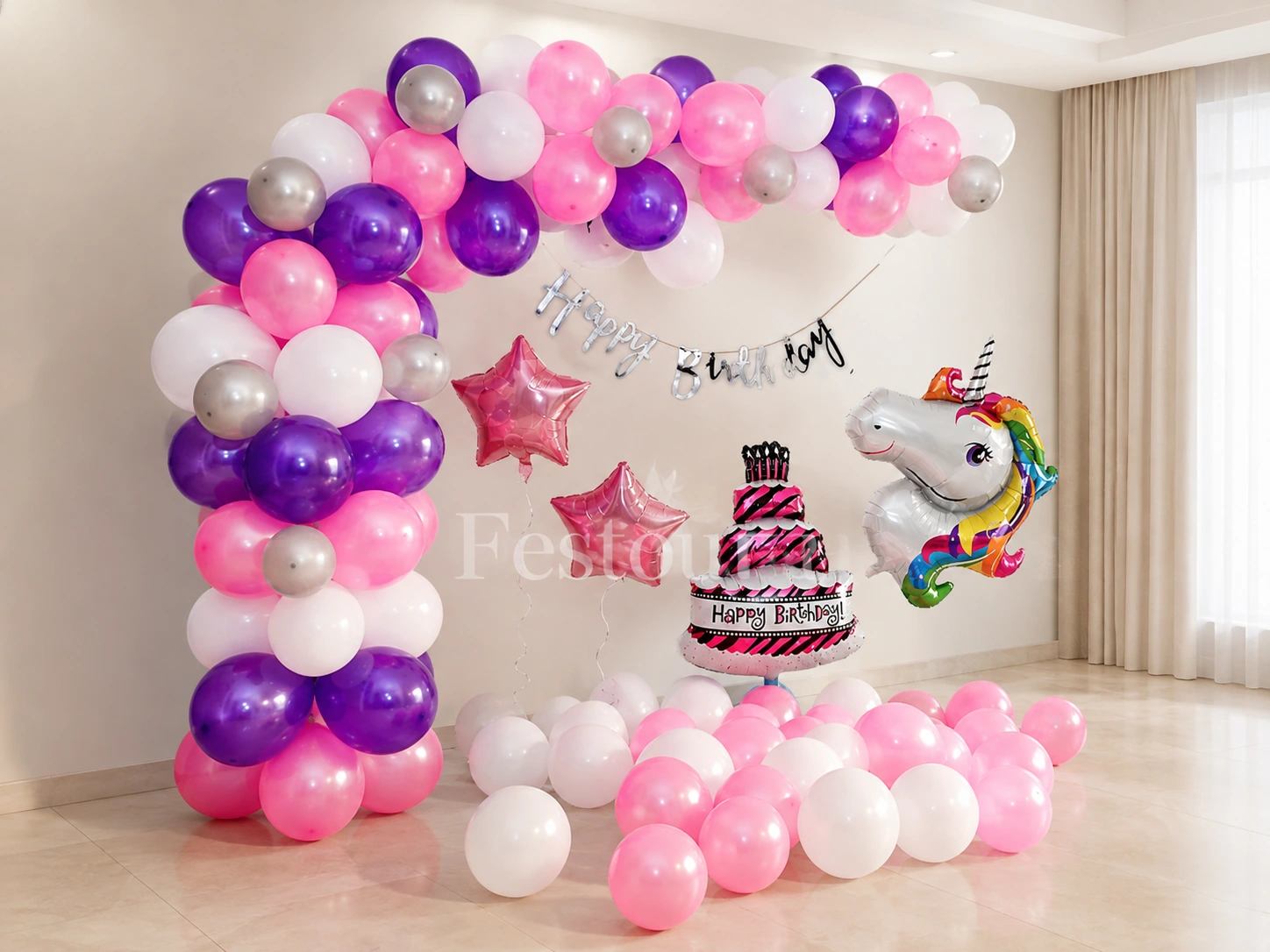 Magical Unicorn Balloon Birthday Decor