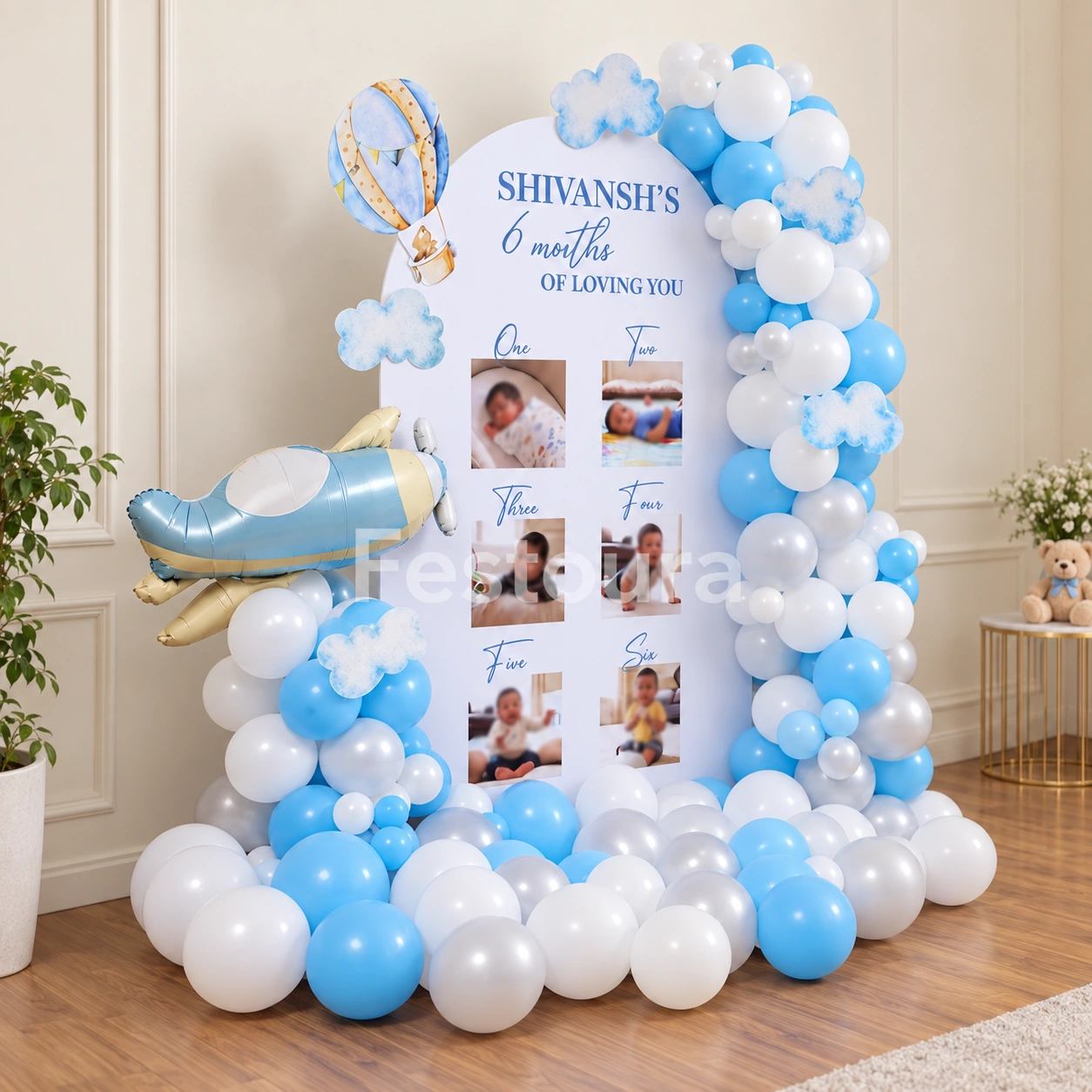 Pastel Sky & Cloud Milestone Birthday Setup