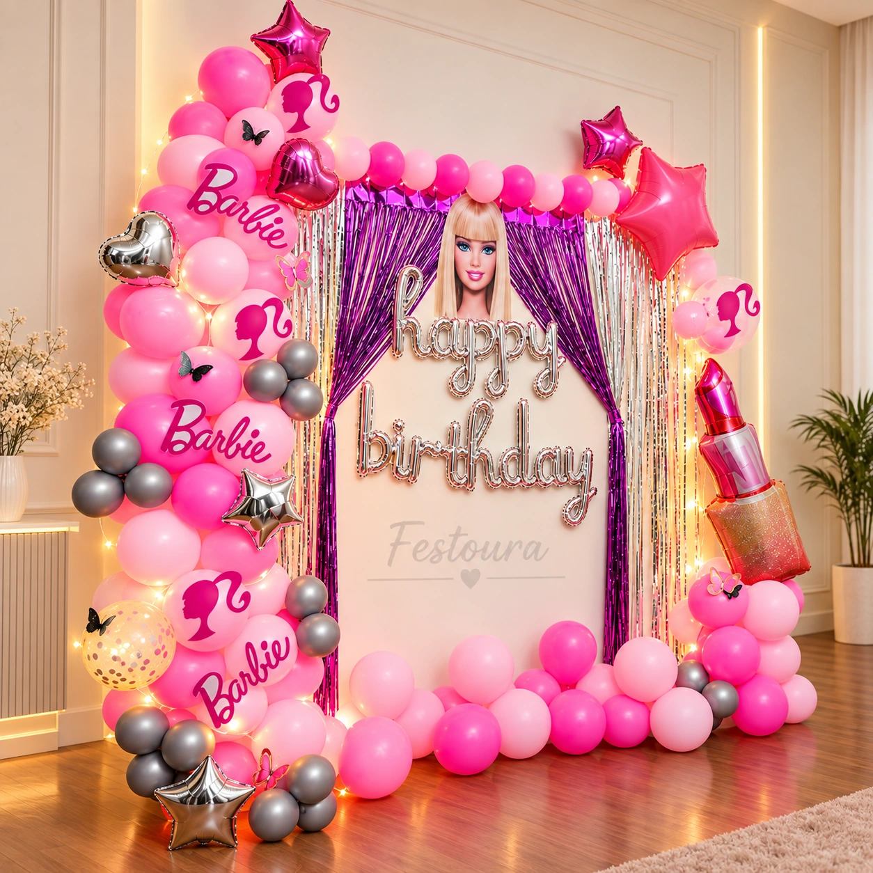 Whimsical Barbie-Inspired Birthday Celebration Decor