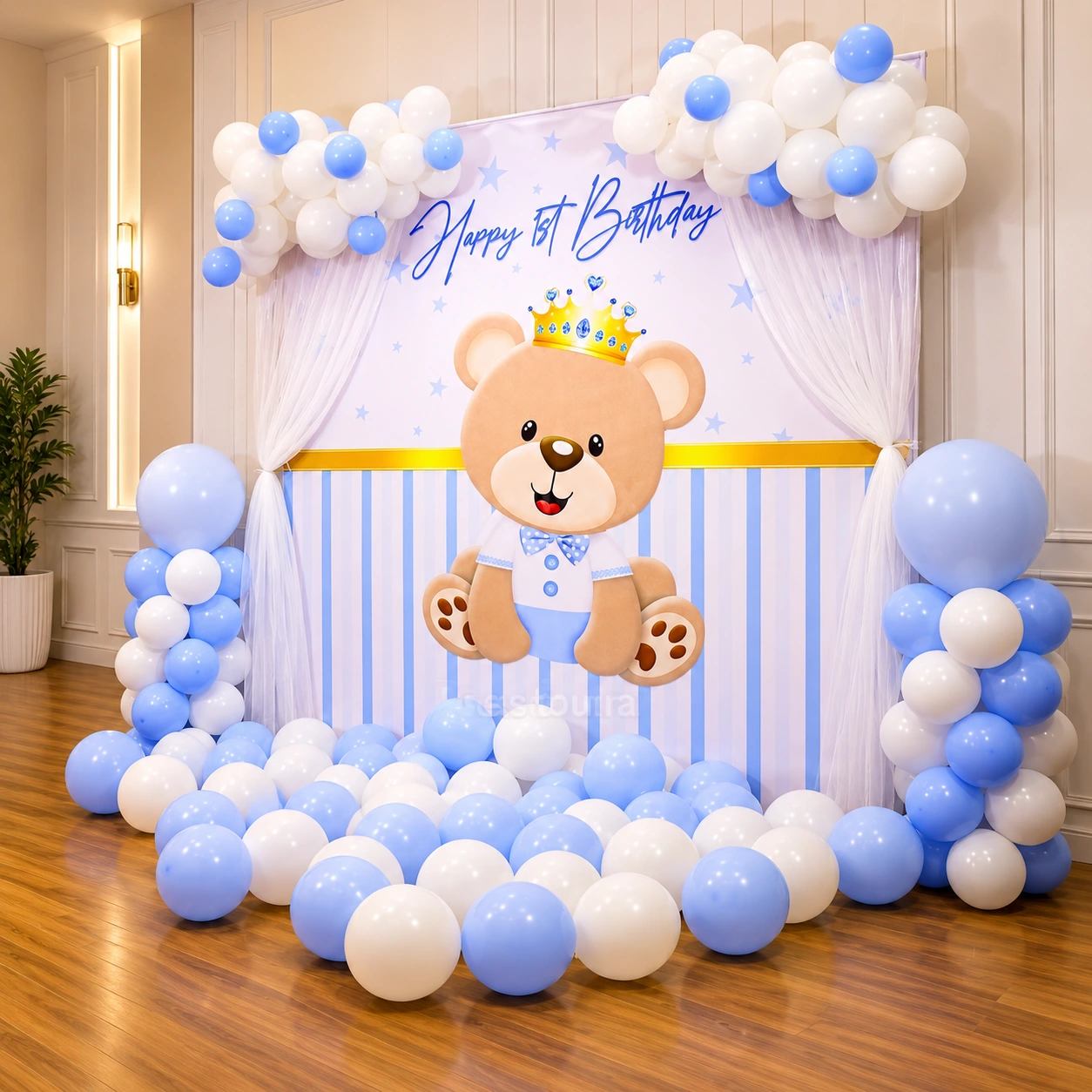Teddy Bear Dreams Birthday Backdrop
