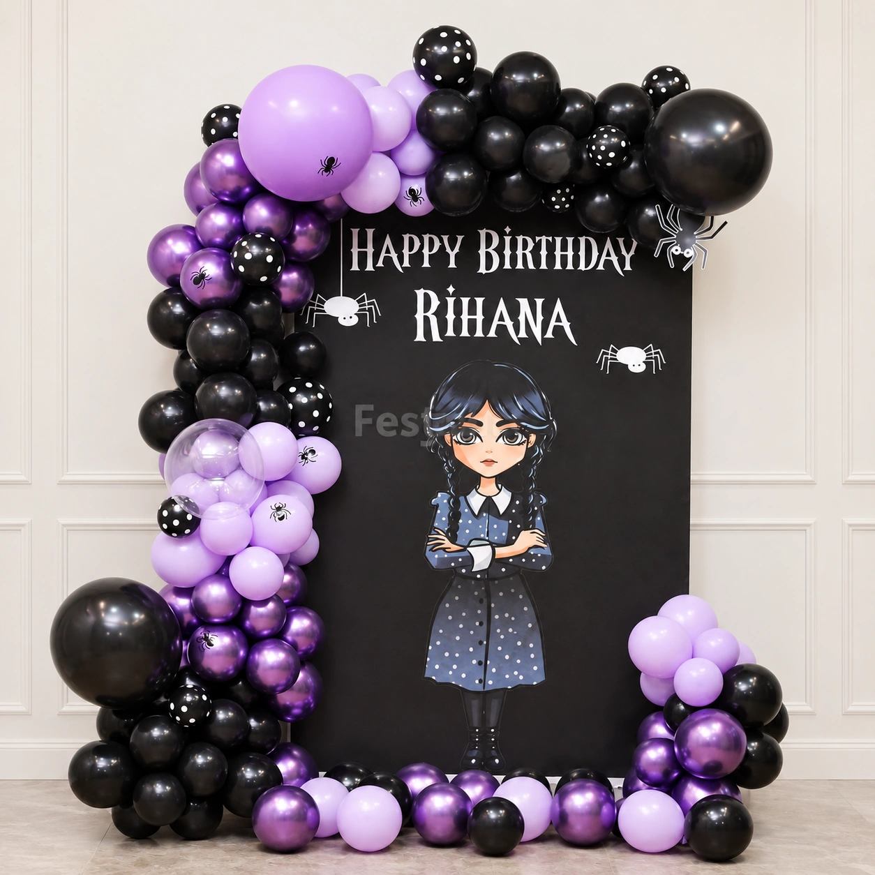 Wednesday Addams Inspired Birthday Decor