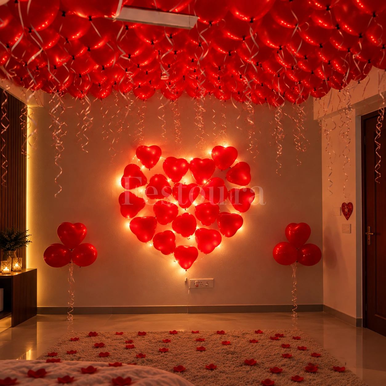 Classic Heart Anniversary Backdrop