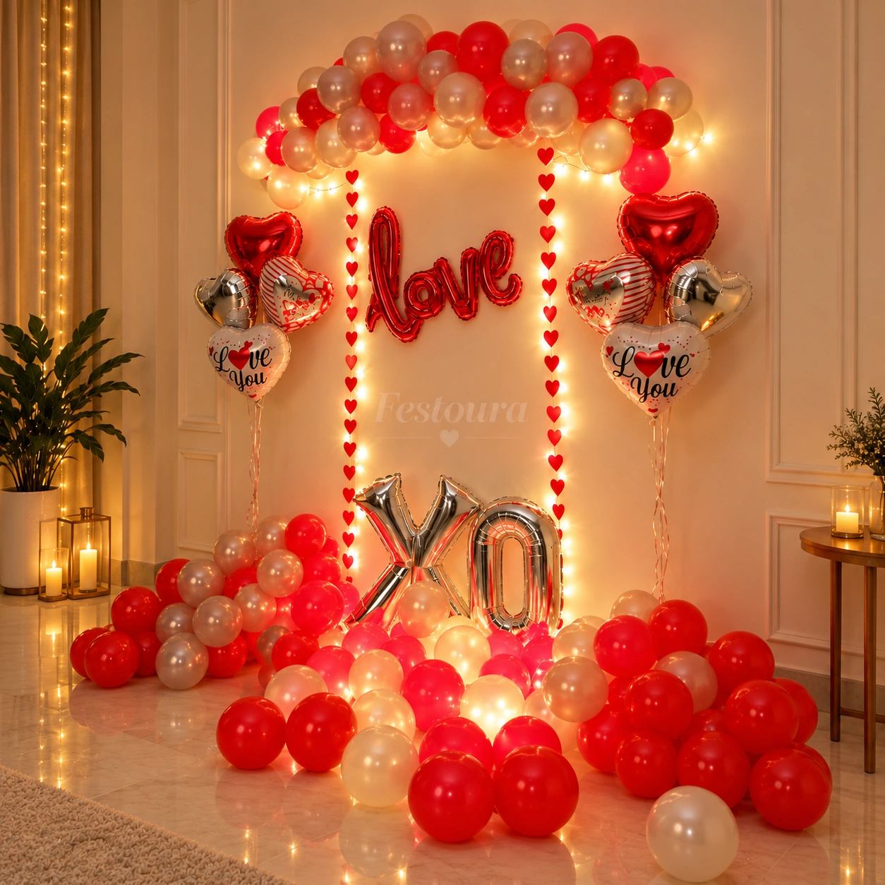 Refined Romantic Anniversary Backdrop
