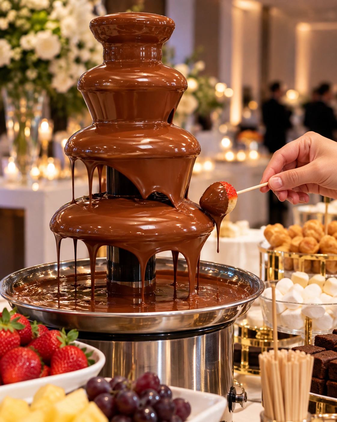 Chocolate Fountain At Kids Birthday Party