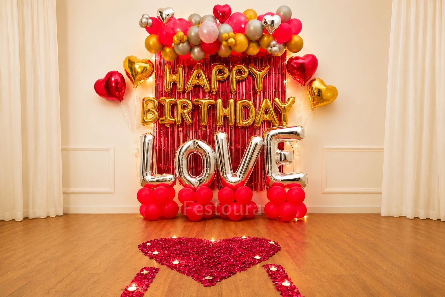 Heartfelt Elegance Birthday Backdrop
