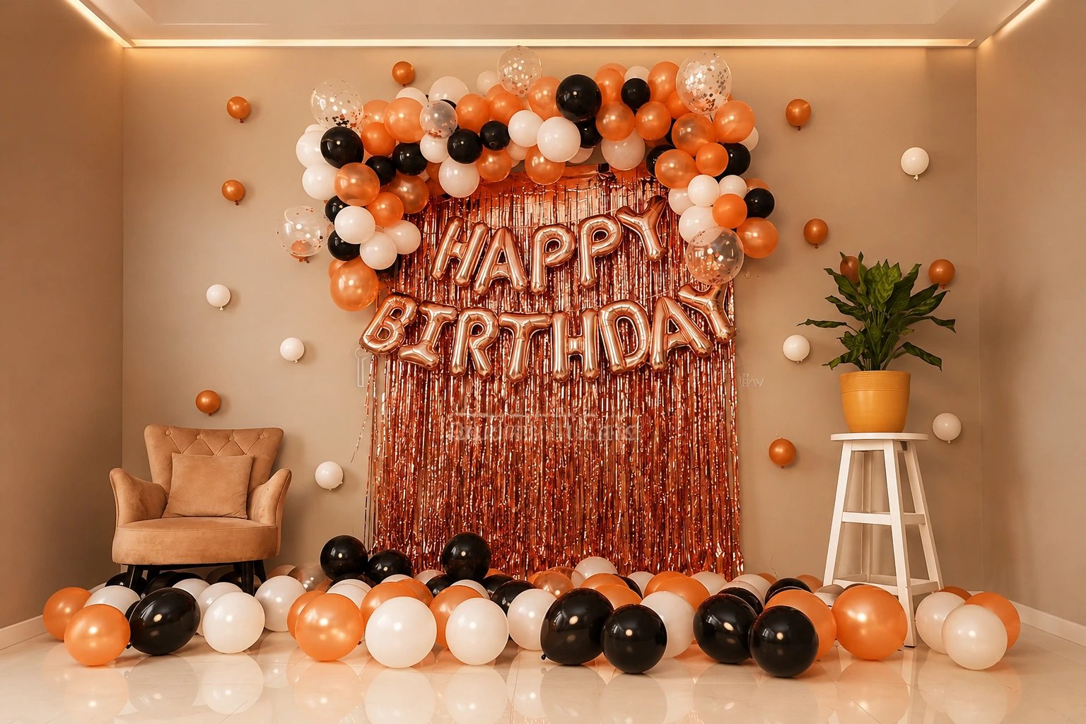 Elegant Rose Gold Foil Birthday Celebration