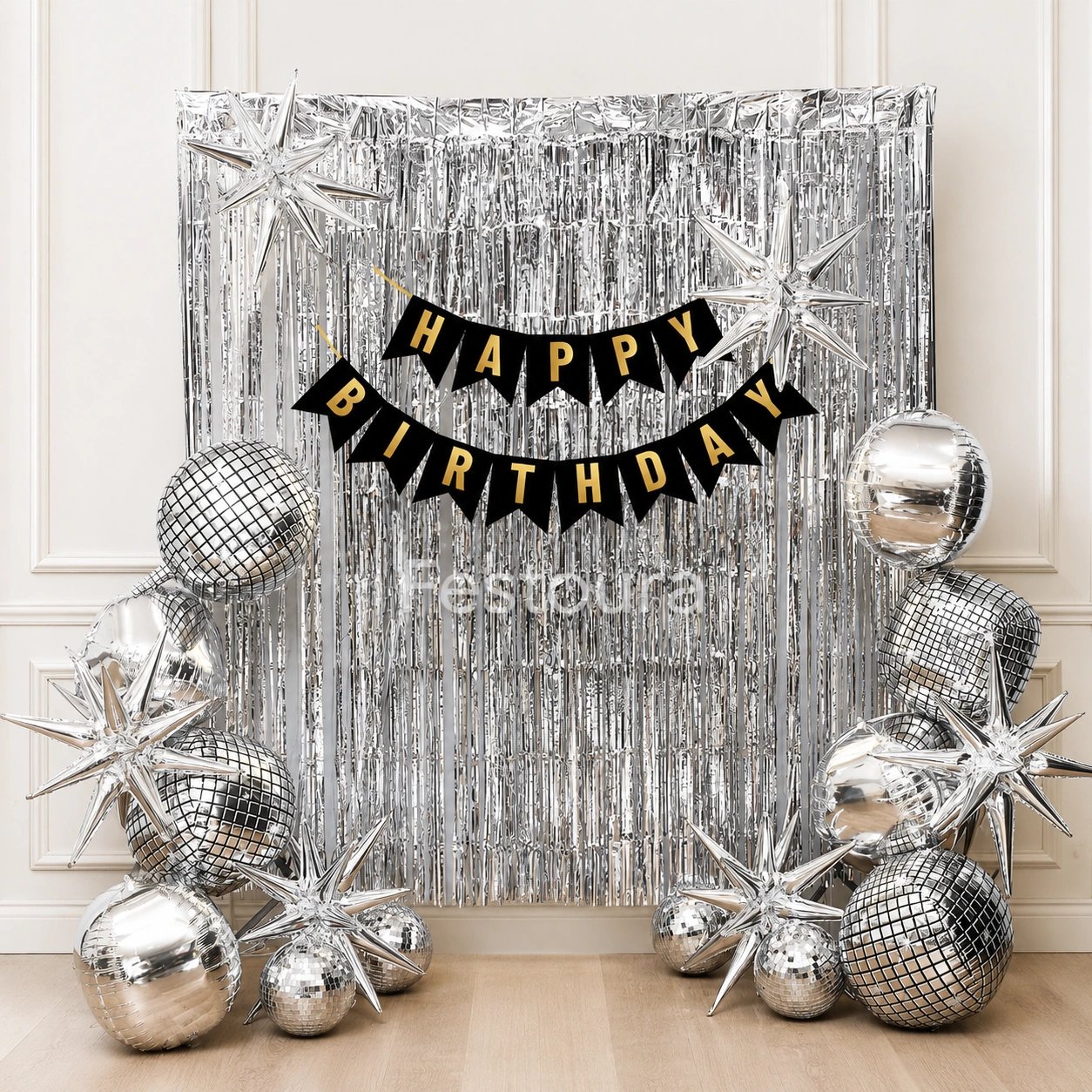 Shimmering Star and Disco Birthday Decor