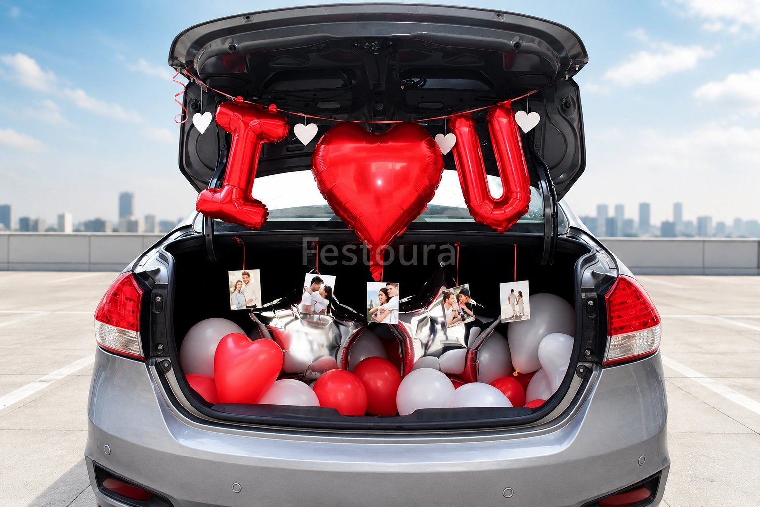 Romantic Car Boot Surprise Decor